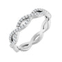 Sapphire Row Natural Diamond Infinity Pavé Eternity Band - 14K White Gold, 7
