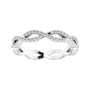 Sapphire Row Natural Diamond Infinity Pavé Eternity Band - 14K White Gold, 8 (view 3)