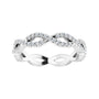 Sapphire Row Natural Diamond Infinity Pavé Eternity Band - 14K White Gold, 5.5 (view 3)