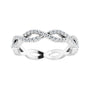 Sapphire Row Natural Diamond Infinity Pavé Eternity Band - 14K White Gold, 6.5 (view 3)