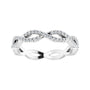 Sapphire Row Natural Diamond Infinity Pavé Eternity Band - 14K White Gold, 7.5 (view 3)