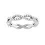 Sapphire Row Natural Diamond Infinity Pavé Eternity Band - Platinum, 7 (view 3)
