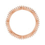 Sapphire Row Natural Diamond Infinity Pavé Eternity Band - 14K Rose Gold, 4.5 (view 2)
