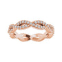 Sapphire Row Natural Diamond Infinity Pavé Eternity Band - 14K Rose Gold, 4.5 (view 3)