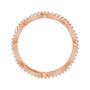 Sapphire Row Natural Diamond Infinity Pavé Eternity Band - 14K Rose Gold, 6.5 (view 2)
