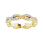 Sapphire Row Natural Diamond Infinity Pavé Eternity Band - 14K Yellow Gold, 4 (view 3)
