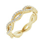 Sapphire Row Natural Diamond Infinity Pavé Eternity Band - 14K Yellow Gold, 5