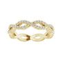 Sapphire Row Natural Diamond Infinity Pavé Eternity Band - 14K Yellow Gold, 5 (view 3)