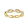 Sapphire Row Natural Diamond Infinity Pavé Eternity Band - 14K Yellow Gold, 7 (view 3)