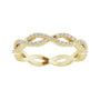 Sapphire Row Natural Diamond Infinity Pavé Eternity Band - 14K Yellow Gold, 8 (view 3)