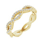Sapphire Row Natural Diamond Infinity Pavé Eternity Band - 14K Yellow Gold, 5.5