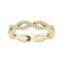Sapphire Row Natural Diamond Infinity Pavé Eternity Band - 14K Yellow Gold, 5.5 (view 3)