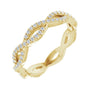 Sapphire Row Natural Diamond Infinity Pavé Eternity Band - 14K Yellow Gold, 6.5