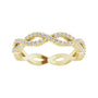 Sapphire Row Natural Diamond Infinity Pavé Eternity Band - 14K Yellow Gold, 6.5 (view 3)