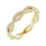 Sapphire Row Natural Diamond Infinity Pavé Eternity Band - 14K Yellow Gold, 7.5