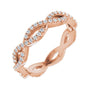 Sapphire Row Lab-Grown Diamond Infinity Pavé Eternity Band - 14K Rose Gold, 5