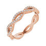 Sapphire Row Lab-Grown Diamond Infinity Pavé Eternity Band - 14K Rose Gold, 8