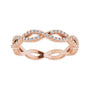 Sapphire Row Lab-Grown Diamond Infinity Pavé Eternity Band - 14K Rose Gold, 8 (view 3)