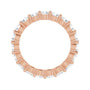 Sapphire Row Natural Diamond Shared-Prong Eternity Band - 14K Rose Gold (view 2)