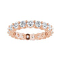 Sapphire Row Natural Diamond Shared-Prong Eternity Band - 14K Rose Gold (view 3)