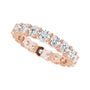 Sapphire Row Natural Diamond Shared-Prong Eternity Band - 14K Rose Gold (view 5)
