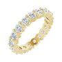 Sapphire Row Natural Diamond Shared-Prong Eternity Band - 14K Yellow Gold