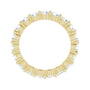 Sapphire Row Natural Diamond Shared-Prong Eternity Band - 14K Yellow Gold (view 2)