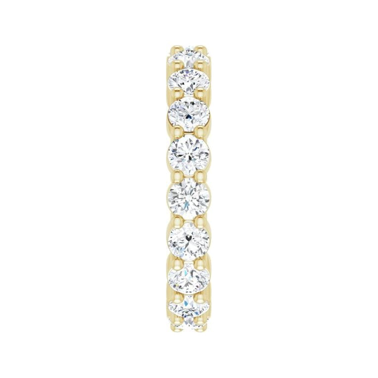 Sapphire Row Natural Diamond Shared-Prong Eternity Band - 14K Yellow Gold (view 4)