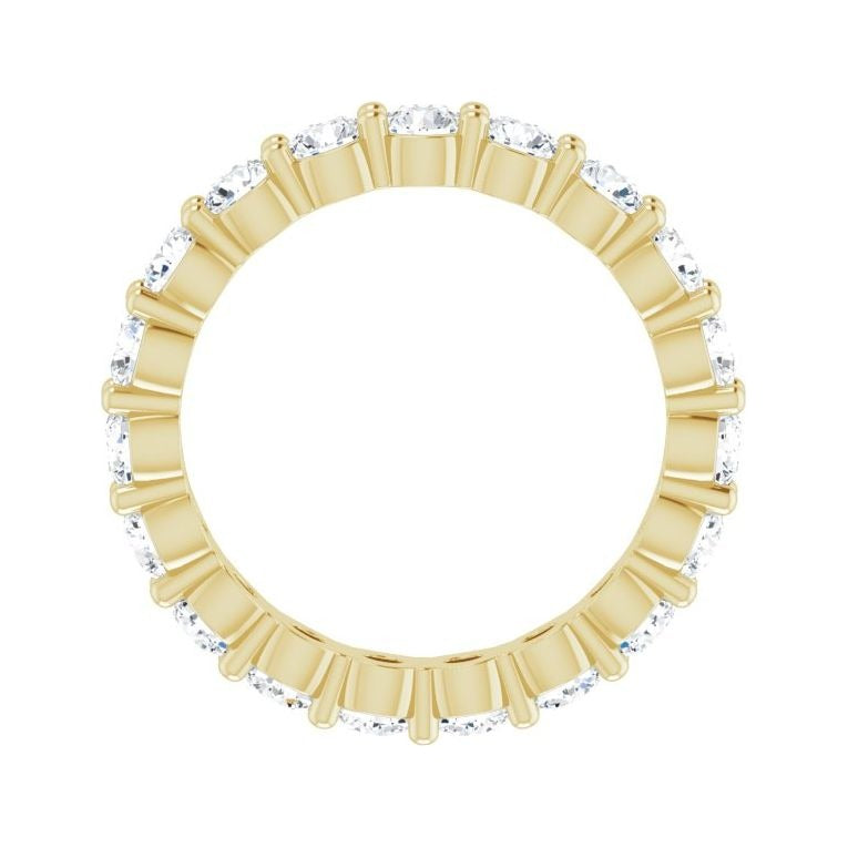 Sapphire Row Natural Diamond Shared-Prong Eternity Band - 18K Yellow Gold (view 2)