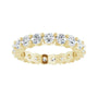 Sapphire Row Natural Diamond Shared-Prong Eternity Band - 18K Yellow Gold (view 3)