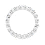 Sapphire Row Natural Diamond Shared-Prong Eternity Band - 18K White Gold (view 2)