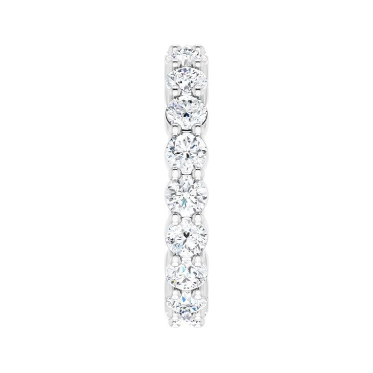 Sapphire Row Natural Diamond Shared-Prong Eternity Band - 18K White Gold (view 4)