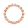 Sapphire Row Lab-Grown Diamond Shared-Prong Eternity Band - 14K Rose Gold, 4 (view 2)