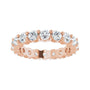 Sapphire Row Lab-Grown Diamond Shared-Prong Eternity Band - 14K Rose Gold, 4 (view 3)