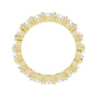 Sapphire Row Lab-Grown Diamond Shared-Prong Eternity Band - 14K Yellow Gold, 4 (view 2)