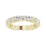 Sapphire Row Lab-Grown Diamond Shared-Prong Eternity Band - 14K Yellow Gold, 4 (view 3)