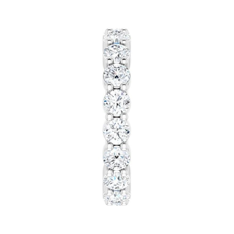 Sapphire Row Lab-Grown Diamond Shared-Prong Eternity Band - Platinum, 4 (view 4)