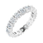 Sapphire Row Lab-Grown Diamond Shared-Prong Eternity Band - 14K White Gold, 4