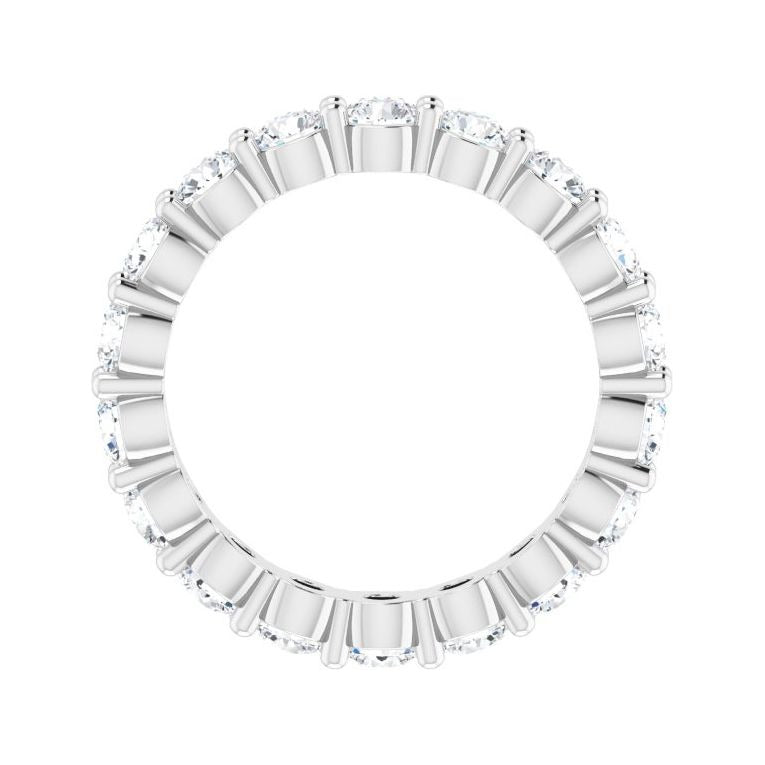 Sapphire Row Lab-Grown Diamond Shared-Prong Eternity Band - 14K White Gold, 4 (view 2)