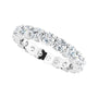 Sapphire Row Lab-Grown Diamond Shared-Prong Eternity Band - 14K White Gold, 4 (view 5)