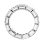 Sapphire Row Natural Diamond Emerald-Cut Eternity Band - Platinum, 5 × 3.5 mm, 5.5 (view 2)
