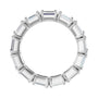 Sapphire Row Natural Diamond Emerald-Cut Eternity Band - Platinum, 5 × 3.5 mm, 6.5 (view 2)