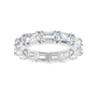 Sapphire Row Natural Diamond Emerald-Cut Eternity Band - Platinum, 5 × 3.5 mm, 6.5 (view 3)