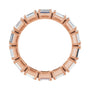 Sapphire Row Natural Diamond Emerald-Cut Eternity Band - 14K Rose Gold, 5 × 3.5 mm, 8.5 (view 2)