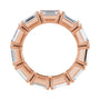 Sapphire Row Natural Diamond Emerald-Cut Eternity Band - 14K Rose Gold, 5.8 × 4.2 mm, 4.5 (view 2)