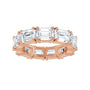 Sapphire Row Natural Diamond Emerald-Cut Eternity Band - 14K Rose Gold, 5.8 × 4.2 mm, 4.5 (view 3)