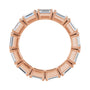 Sapphire Row Natural Diamond Emerald-Cut Eternity Band - 14K Rose Gold, 5.8 × 4.2 mm, 8.5 (view 2)