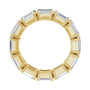 Sapphire Row Natural Diamond Emerald-Cut Eternity Band - 14K Yellow Gold, 5.8 × 4.2 mm, 7 (view 2)