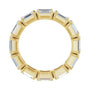 Sapphire Row Natural Diamond Emerald-Cut Eternity Band - 14K Yellow Gold, 5.8 × 4.2 mm, 8 (view 2)