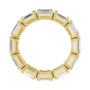 Sapphire Row Natural Diamond Emerald-Cut Eternity Band - 14K Yellow Gold, 5.8 × 4.2 mm, 7.5 (view 2)
